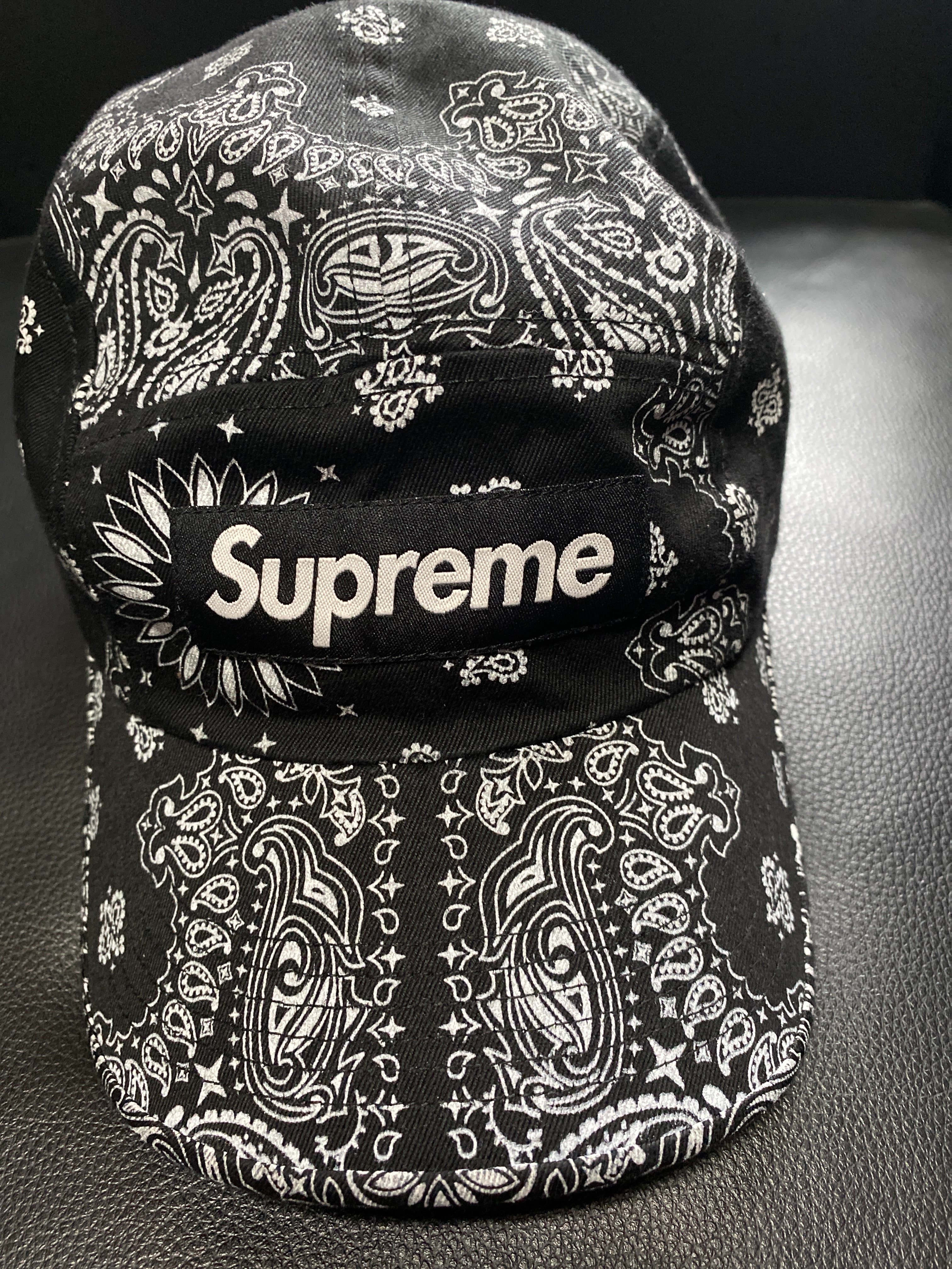 Supreme Bandana Camp Cap "Black"