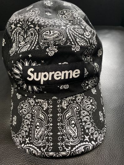 Supreme Bandana Camp Cap "Black"