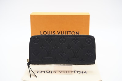極美品 LOUIS VUITTON ルイ・ヴィトン アンプラント ポルトフォイユ クレマンス M60171 長財布 ブラック カーフレザー レディース