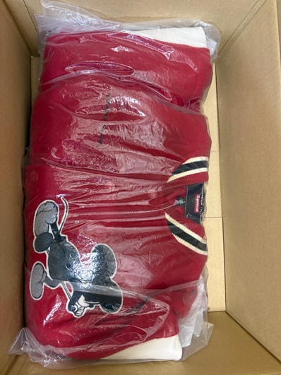 Supreme x Number (N)ine x Mickey Mouse Varsity Jacket "Red"