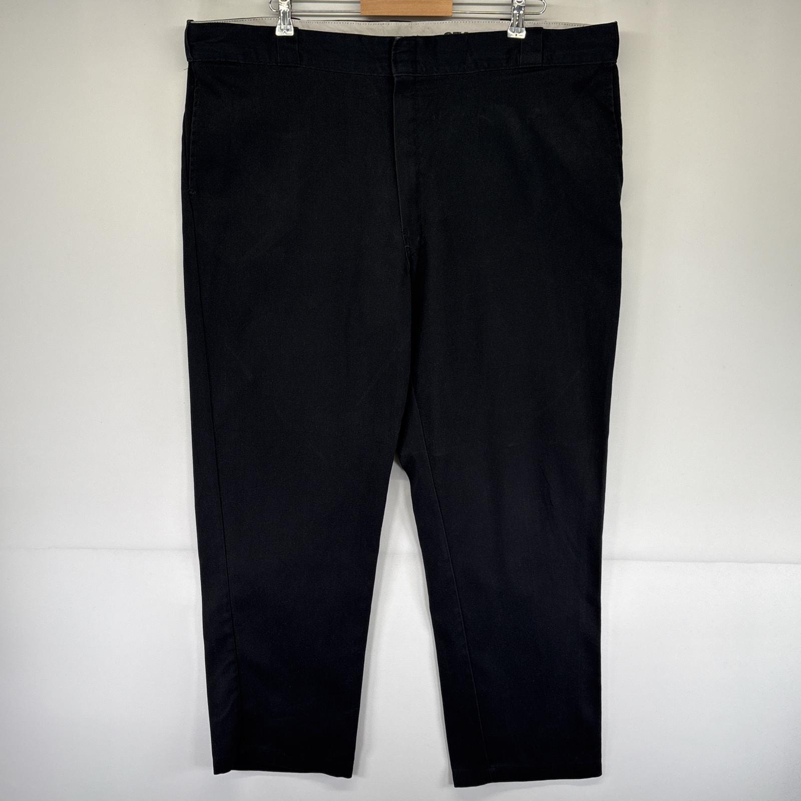 古着 ディッキーズ Dickies ワークパンツ 874 テーパード 長ズボン チノパン 作業着 センタープレス w44 L32  ブラック メンズ
