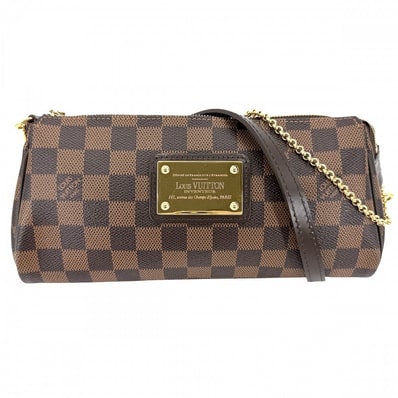 LOUIS VUITTON ルイヴィトン 2WAY ダミエ エヴァ ハンドバッグ ショルダーバッグ 肩掛け 斜め掛け 小さめ かばん 鞄 N55213 ブラウン 茶 ゴールド金具 レディース【中古品】