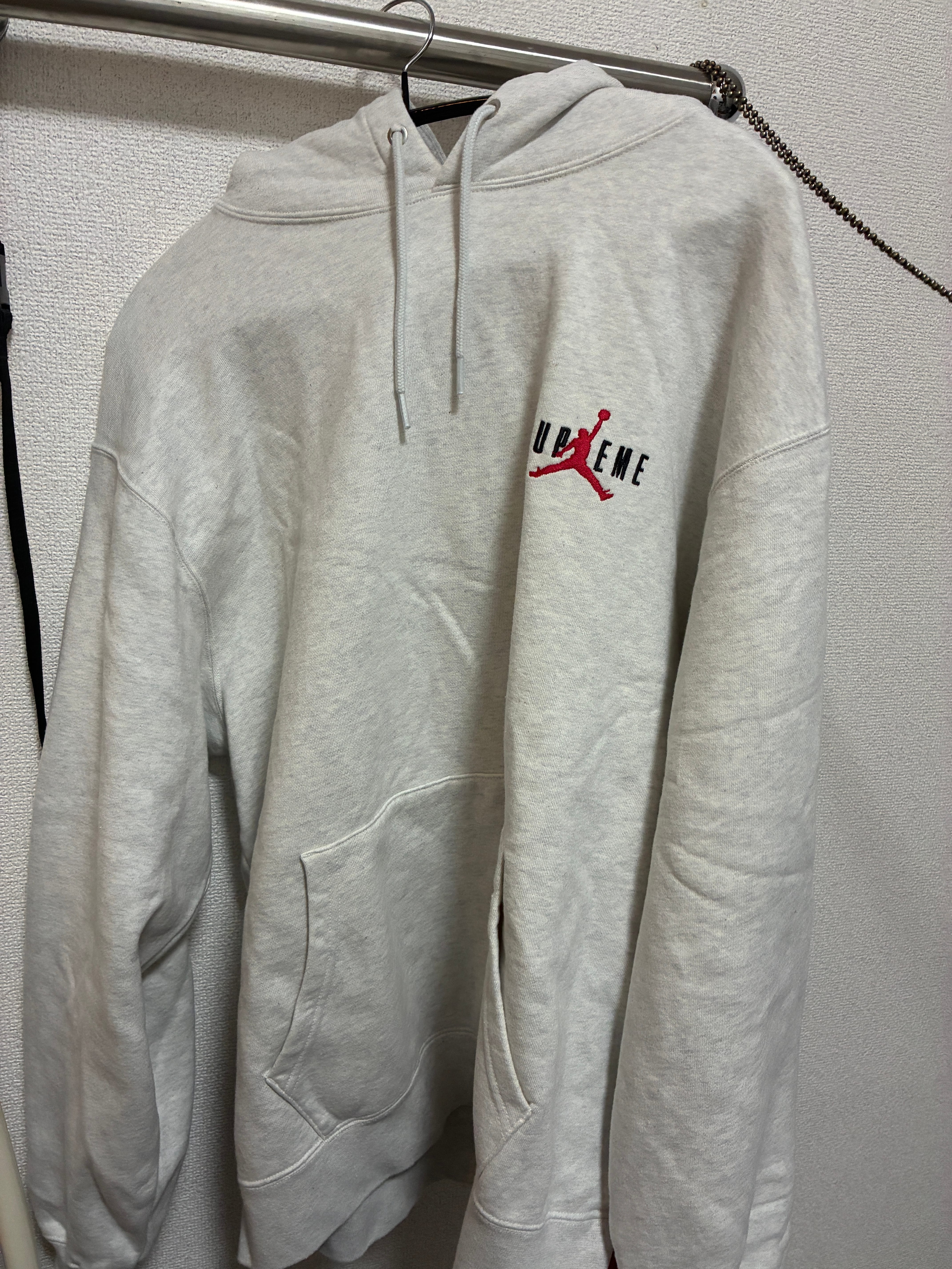 Supreme x Jordan Hooded Sweatshirt "Ash Grey" HF0836-051