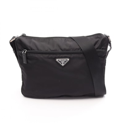 プラダ PRADA ショルダーバッグ バッグ ナイロン サフィアーノレザー レディース ブラック系 1BC241 【中古】