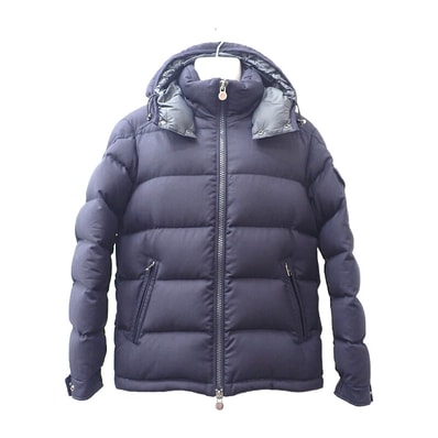モンクレール MONCLER MONTGENEVRE モンジュネーブル ショート 1 H20911A53700 54272 ダウンジャケット ウール ネイビー メンズ【中古】【Aランク】