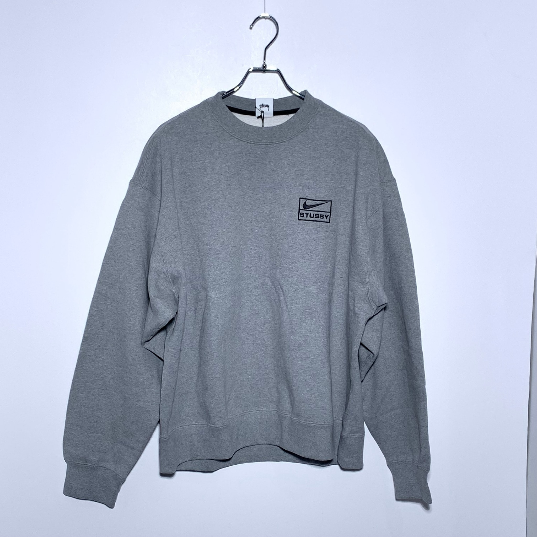 Stussy x Nike Fleece Crew (US Size) "Grey" DO9337-063