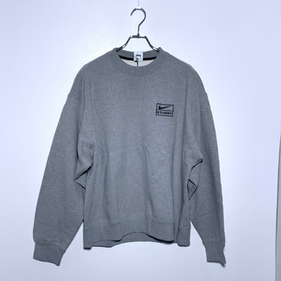 Stussy x Nike Fleece Crew (US Size) "Grey" DO9337-063
