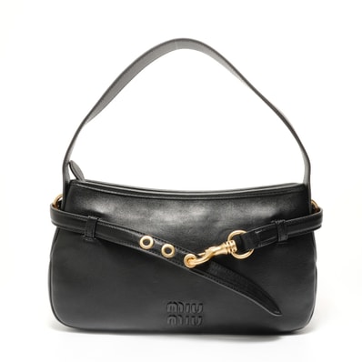 ミュウ ミュウ Miu Miu アヴァンチュール ナッパレザー ショルダーバッグ【中古】