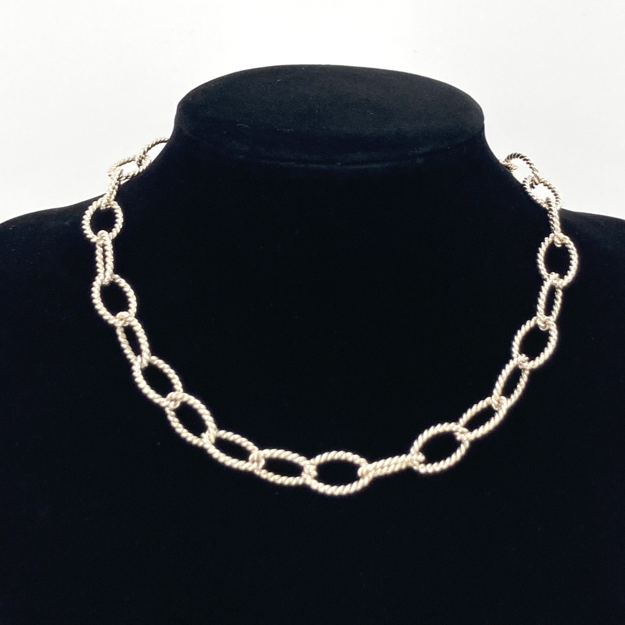 TIFFANY&Co.(ティファニー) ツイスト ロープ オーバル リンク ヴィンテージ Ag925 ネックレス 40.01g シルバー