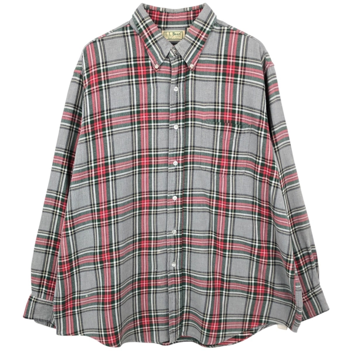 古着 70~80年代 エルエルビーン L.L.Bean 長袖 ボタンダウン ライトネルチェックシャツ USA製 メンズXL相当 ヴィンテージ/eaa662112