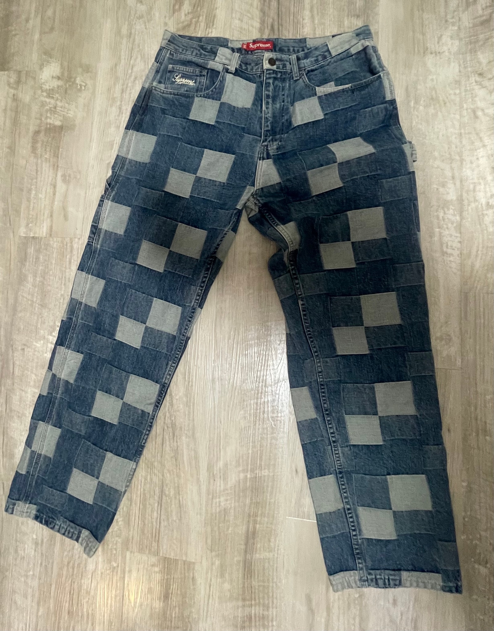 Supreme Patched Denim Painter Pant "Blue"