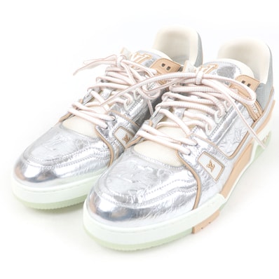 未使用品 ルイヴィトン
ローカットスニーカー LV トレイナーライン シルバー メンズ 9