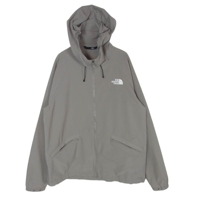 THE NORTH FACE ノースフェイス NP22132 TNF Be Free JKT ジップアップ ロゴ パーカー ビーフリー ナイロン ジャケット 灰茶系 L【中古】