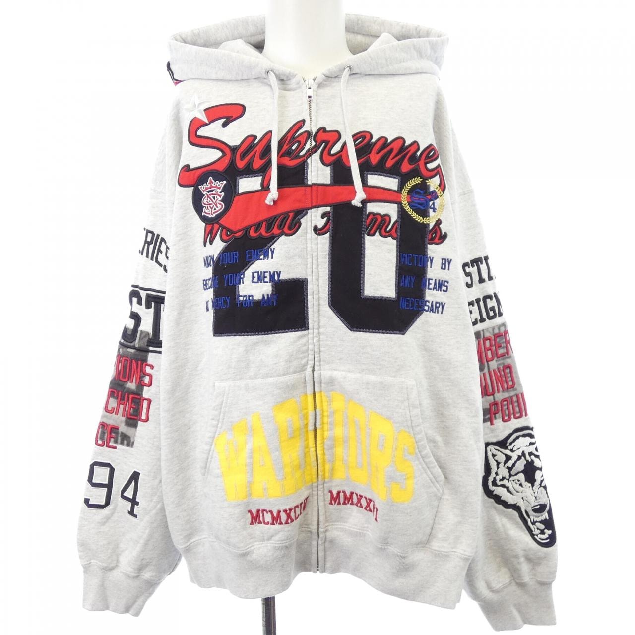 シュプリーム SUPREME WARRIORS APPLIQUE パーカー
