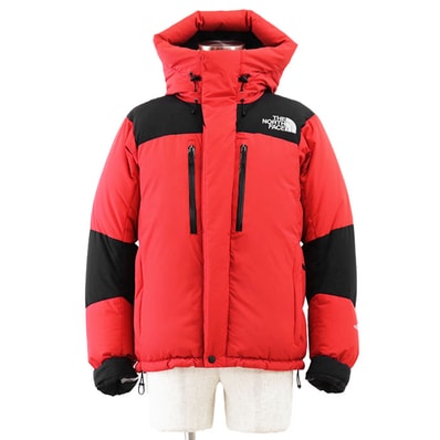 SALE【美品】THE NORTH FACE ザ・ノースフェイス ダウンジャケット GORE WINDSTOPPER サイズ M メンズ ロゴ ボタン エンブロイダリー 刺繍 バルトロライト アウター レッド 赤 ベトナム製