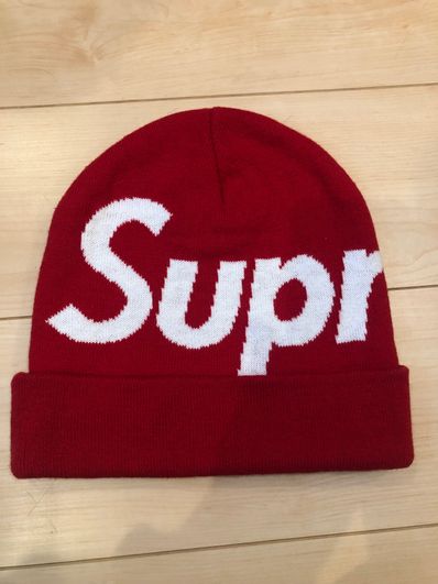 Supreme Big Logo Beanie "Red"