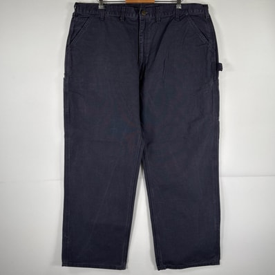 古着 カーハート Carhartt ワークパンツ ダック ペインターパンツ 作業着 ワンポイント ロゴ 大きいサイズ w44 L30 グレー メンズ