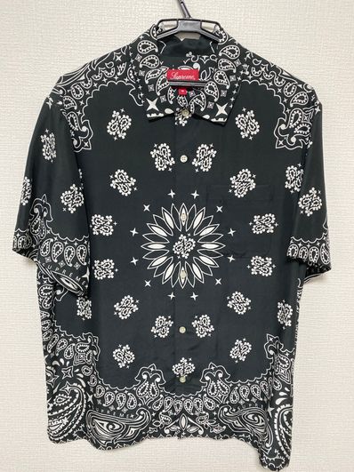 Supreme Bandana Silk S/S Shirt "Black"