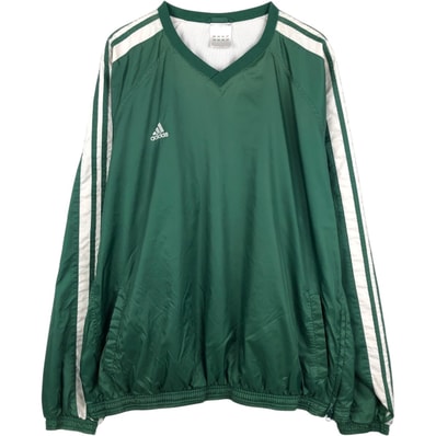 古着 00年代 アディダス adidas Vネック ナイロンプルオーバー メンズXXL相当/eaa673422
