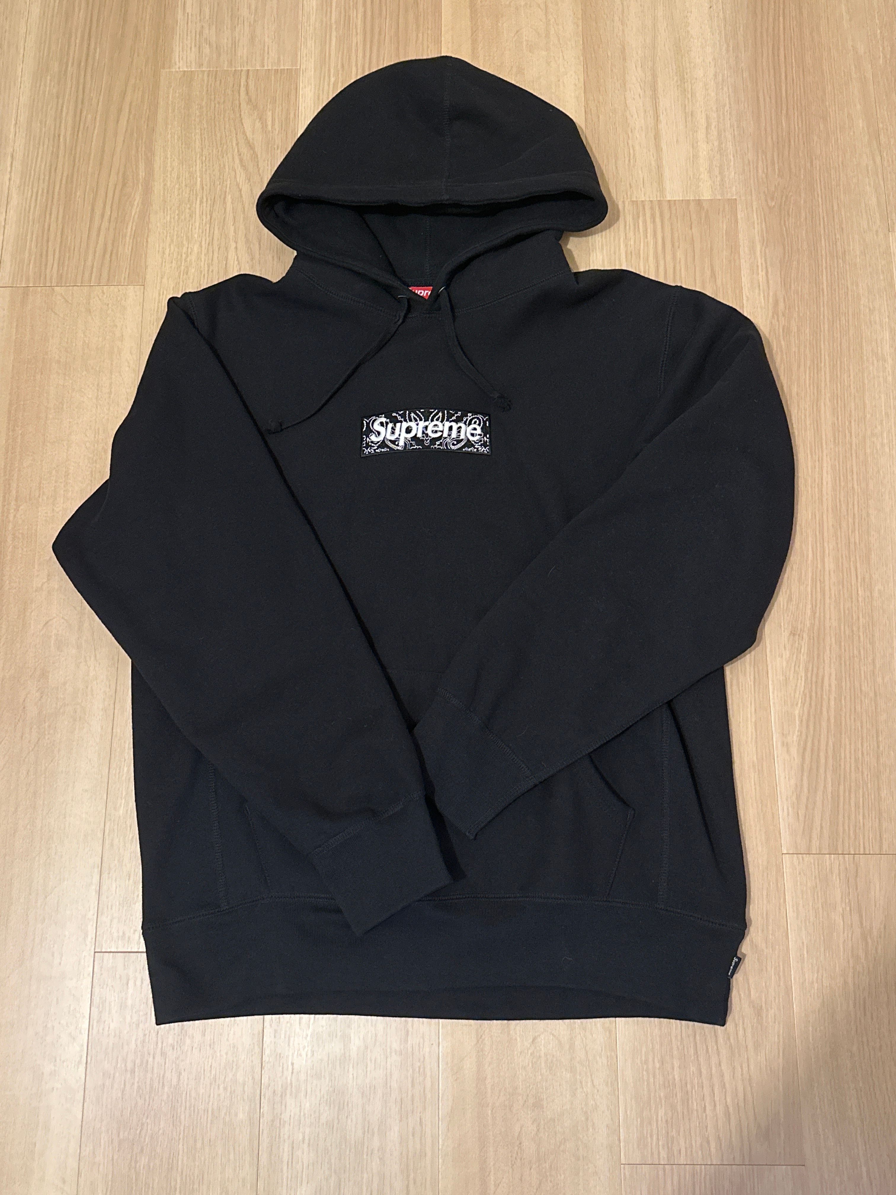Supreme Bandana Box Logo Hooded Sweatshirt "Black"