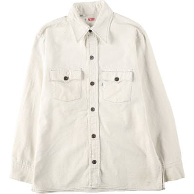 古着 リーバイス Levi's 長袖 ホワイトデニムシャツ メンズL相当/eaa674891