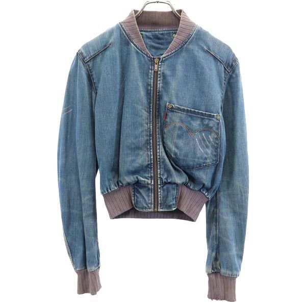 Levi's 00s ノーカラー ジップ デニムジャケット