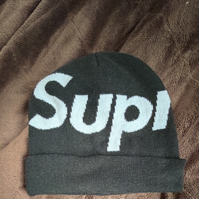 Supreme Big Logo Beanie "Black"