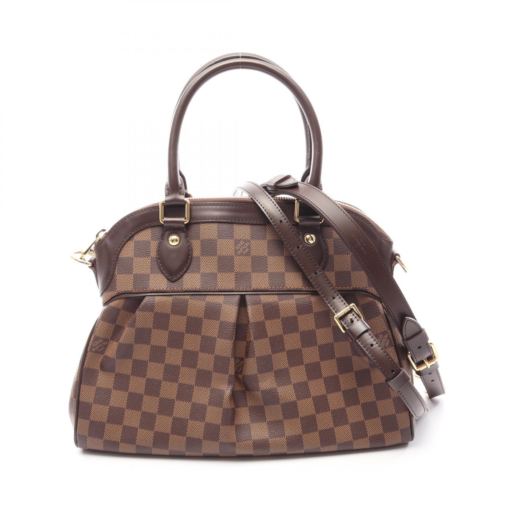 ルイ・ヴィトン LOUIS VUITTON トレヴィPM ダミエエベヌ 2WAY ハンドバッグ バッグ PVCコーティングキャンバス レザー レディース ブラウン系 N51997 【中古】