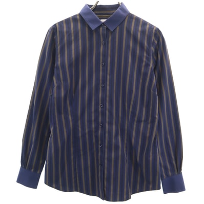 Brooks Brothers ブルックスブラザーズ ストライプ柄 長袖 シャツ XS ネイビー系