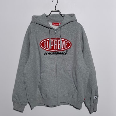 Supreme Performance Zip Up Hooded Sweatshirt "Heather Grey"