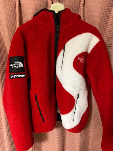 Supreme x The North Face S Logo Hooded Fleece Jacket "Red"