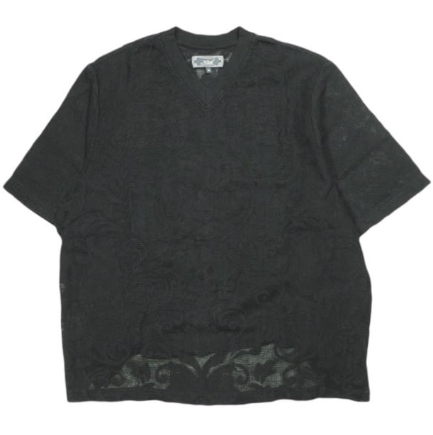 KITH NYC キスニューヨークシティ 25SS Lace Warm Up Shirt レースウォームアップシャツ 25051060004520 M BLACK 半袖 ペイズリー Tシャツ ジャージー トップス g24330