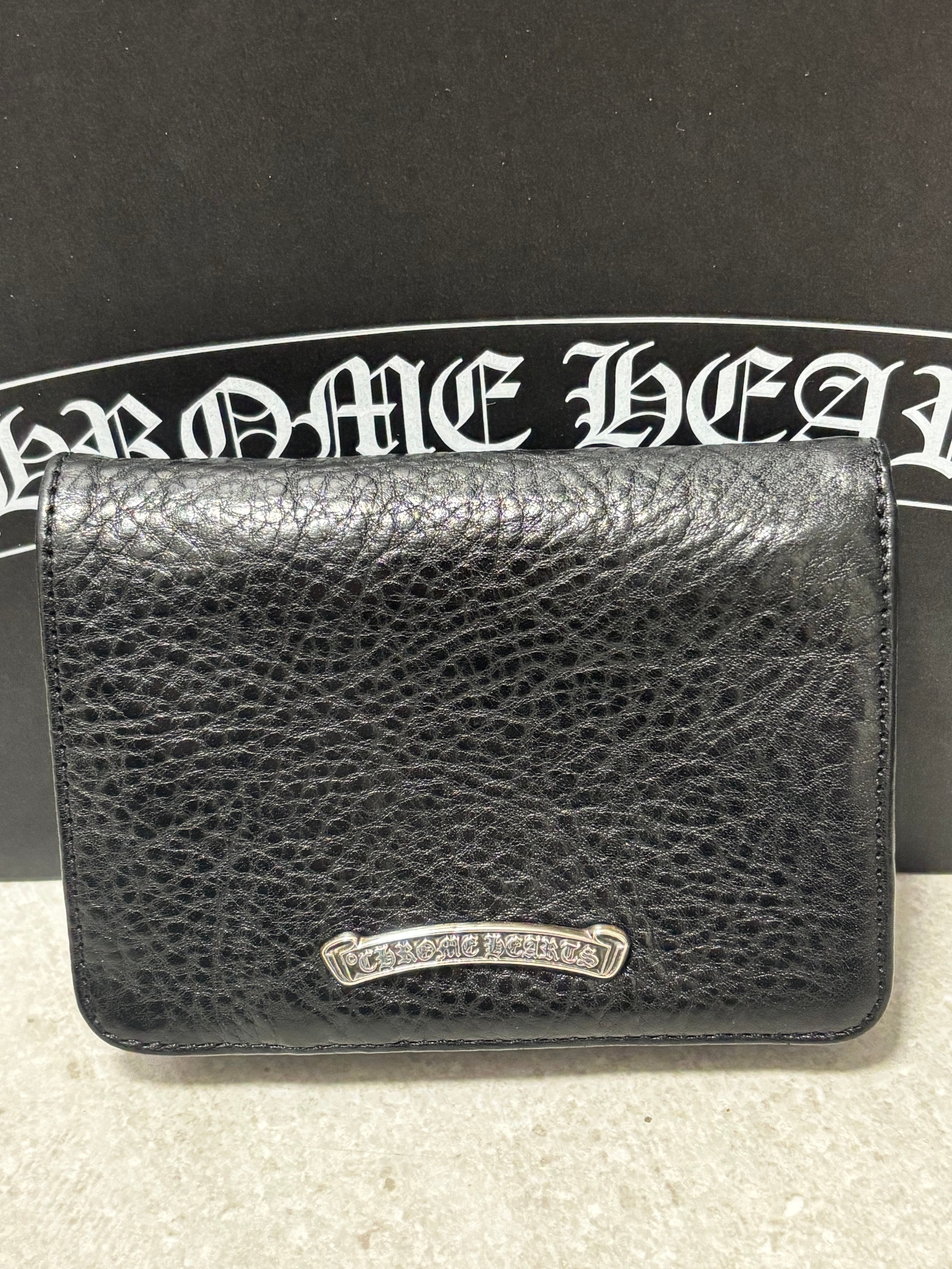 Chrome Hearts Joey by Fold Wallet / Heavy Leather "Black"