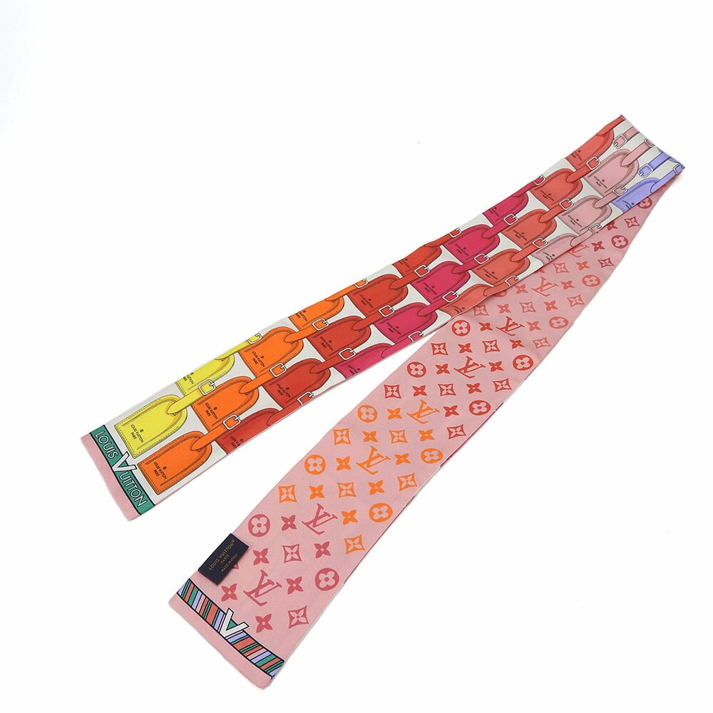 【中古】 ルイ・ヴィトン スカーフ バンドー M77677 マイLVタグ シルク マルチカラー 小物 レディース 女性 LOUIS VUITTON