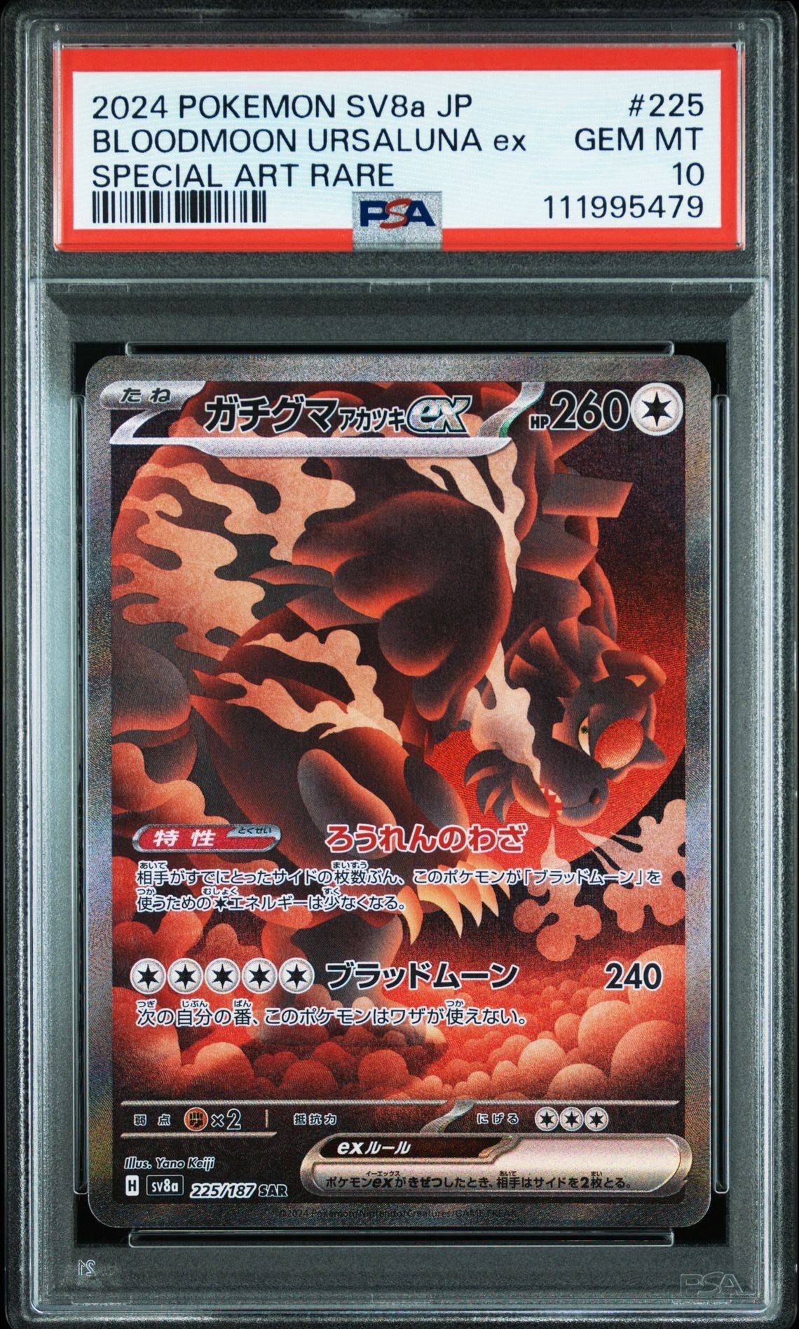 ガチグマ アカツキex SAR [SV8a 225/187](ハイクラスパック「テラスタルフェスex」)