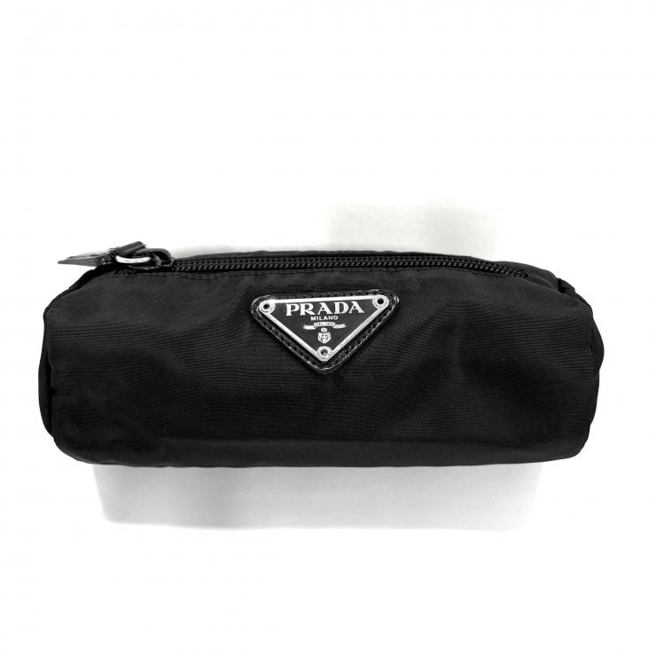 プラダ ナイロン マルチポーチ アクセサリーポーチ MV347 ブラック トライアングルロゴ PRADA 正規品【鑑定済み】