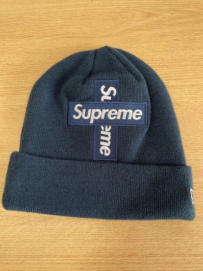 Supreme New Era® Cross Box Logo Beanie "Navy"