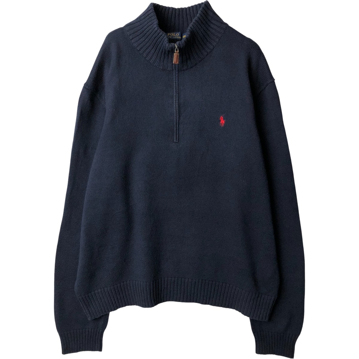 古着 ラルフローレン Ralph Lauren POLO RALPH LAUREN コットンニットハーフジップセーター メンズXXL相当/eaa592714