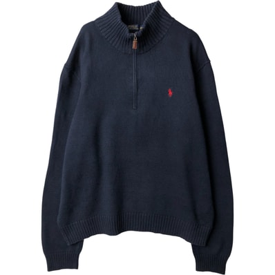 古着 ラルフローレン Ralph Lauren POLO RALPH LAUREN コットンニットハーフジップセーター メンズXXL相当/eaa592714