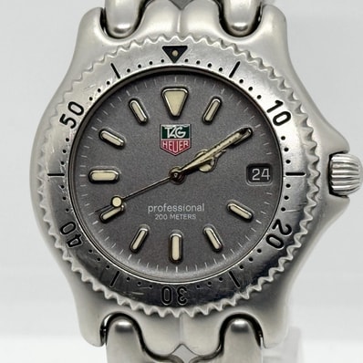 TAG HEUER タグホイヤー プロフェッショナル 200m S99.206 グレー QZ メンズ 腕時計 稼働品