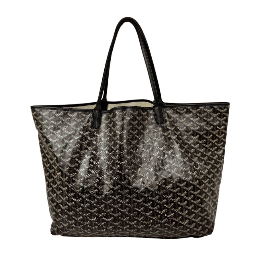 ゴヤール GOYARD トートバッグ サンルイGM PVC ブラック/ブラウン/ホワイト ユニセックス【中古】 z11240