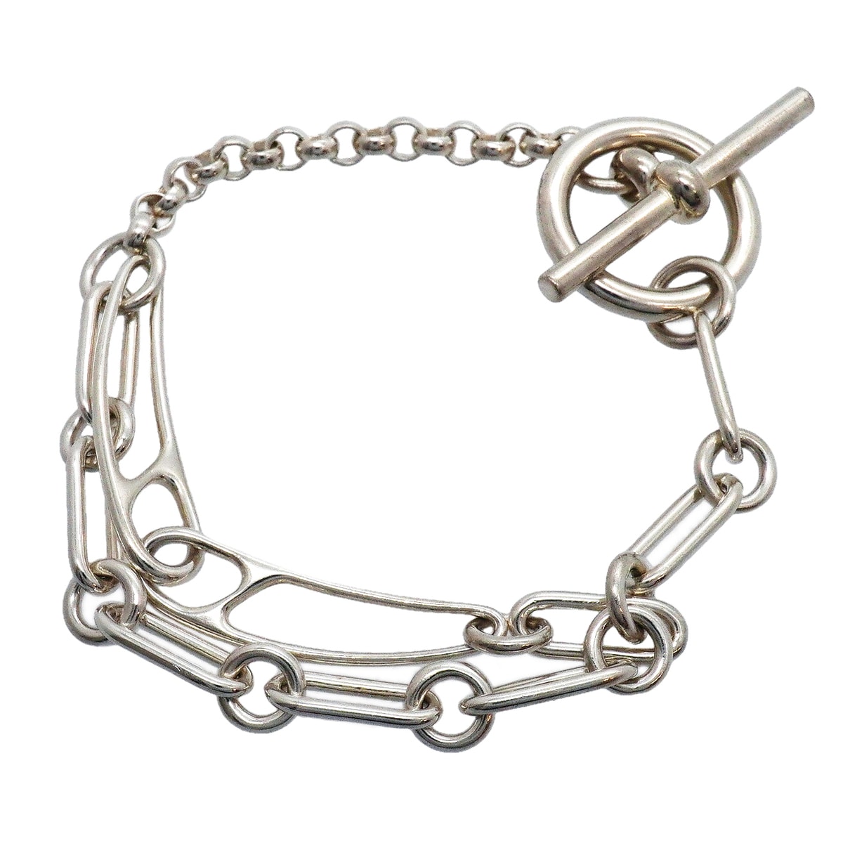 Hermes Chaine D'ancre Punk Bracelet PM "Silver"