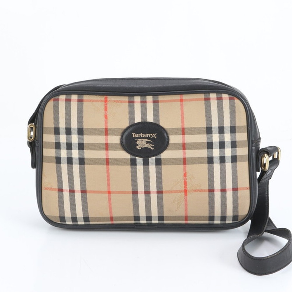 ■美品 バーバリー ノバ チェックシャドーホースショルダーバッグ