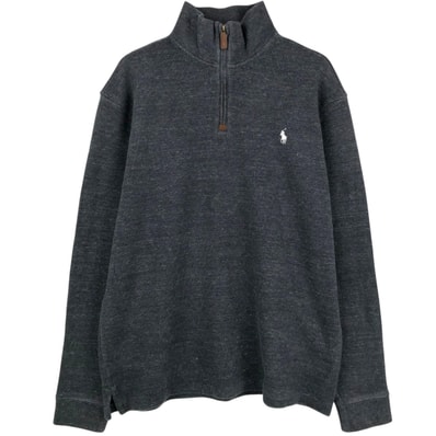 古着 ラルフローレン Ralph Lauren POLO RALPH LAUREN ハーフジップスウェットシャツ トレーナー メンズL相当/eaa676283