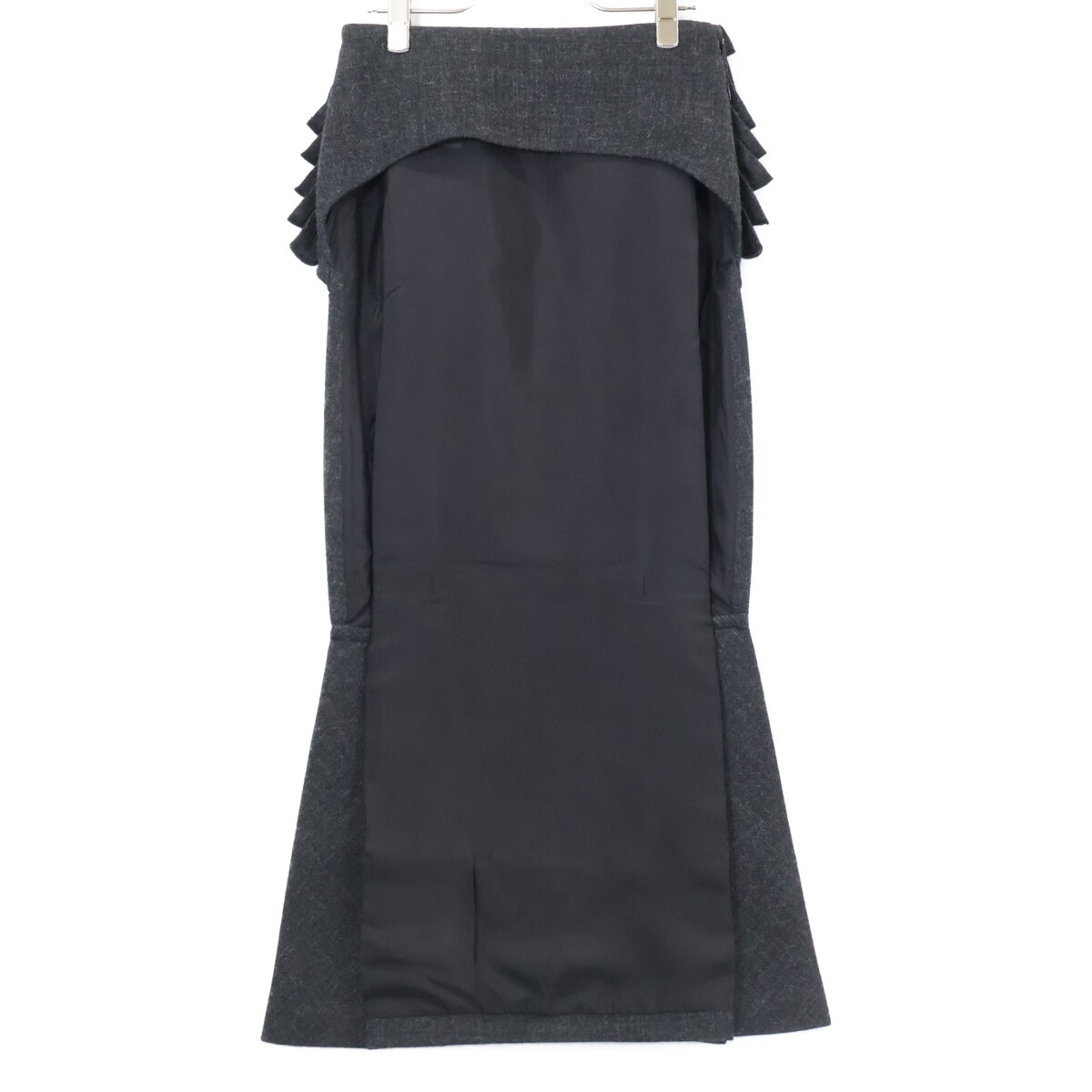 プラダ 【美品/国内正規】P123YG フランネル フリル ロング 38