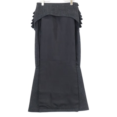 プラダ 【美品/国内正規】P123YG フランネル フリル ロング 38