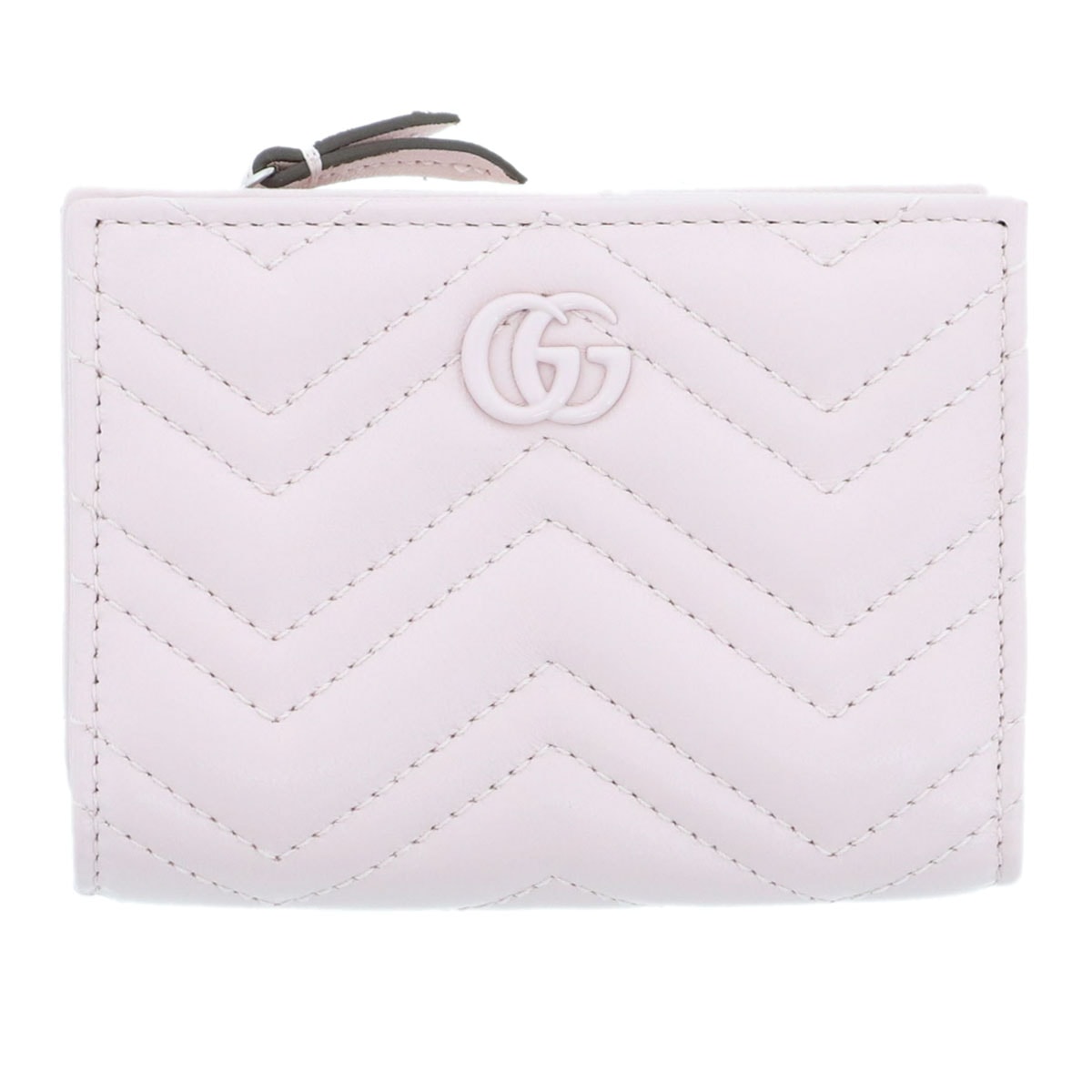 GUCCI グッチ ダブルG コンパクトウォレット 二つ折り財布 773427 レザー ピンク  レディース【中古】