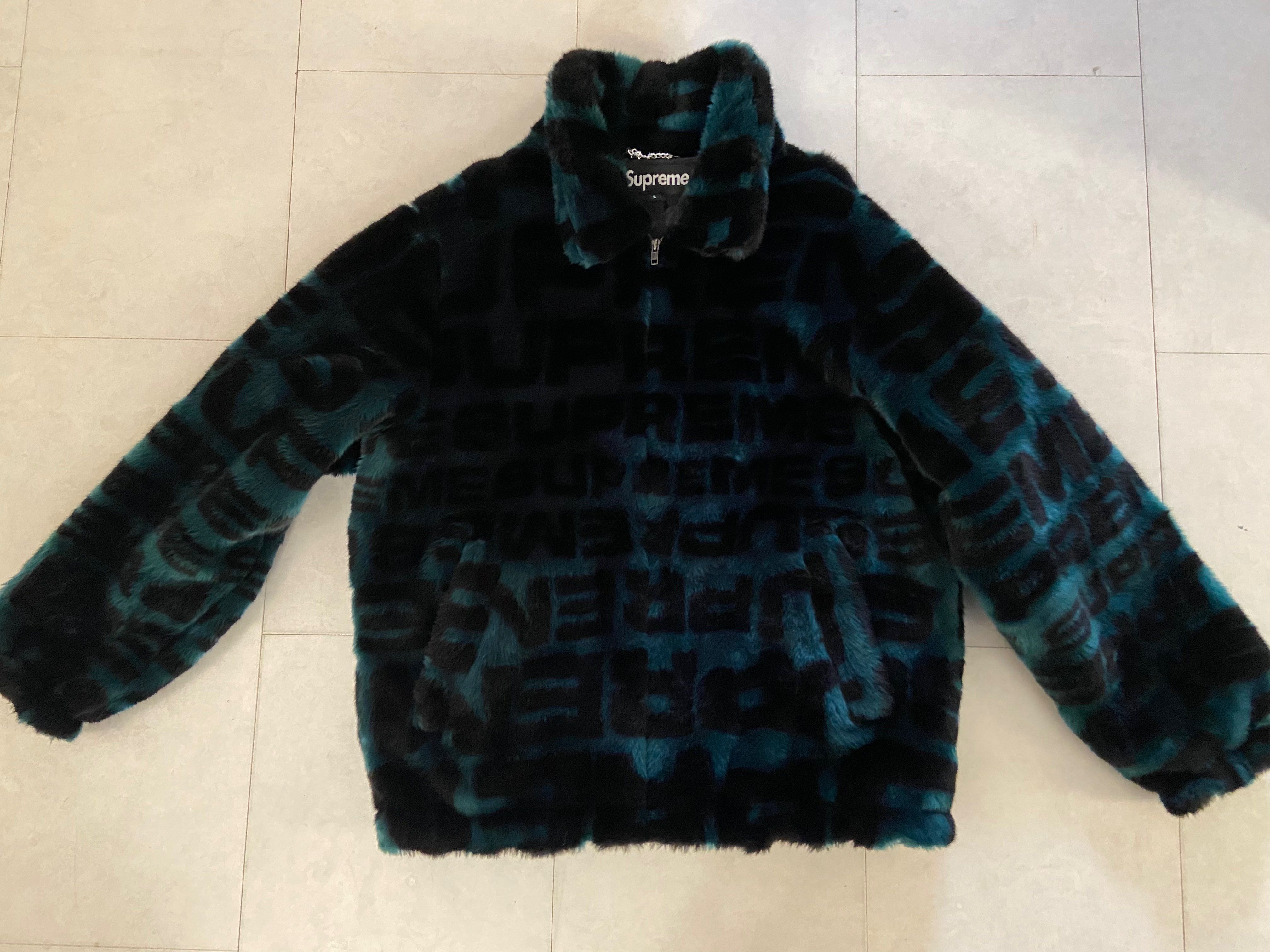 Supreme Bandana Faux Fur Bomber Jacket "Black"