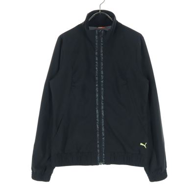 PUMA プーマ ロゴ刺繍 長袖 トラックジャケット L ブラック