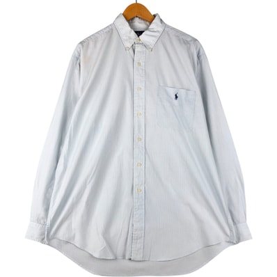 古着 ラルフローレン Ralph Lauren BLAIRE 長袖 ボタンダウンストライプシャツ メンズL相当/eaa600583